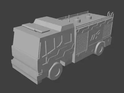 Korea Fire Fighter Truck firetruck Free 3D print model
