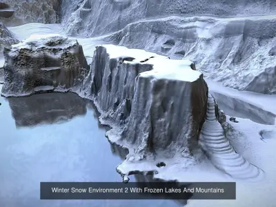 Winter Environment and Snowman 3D Model Collection