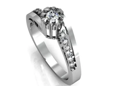 daimond ring 3D print model 20