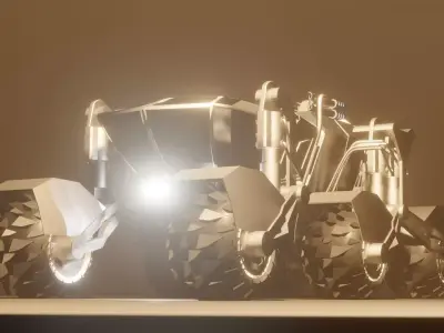Futuristic Rover  Low-poly 3D model