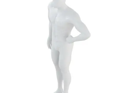Male white mannequin 98 3D model