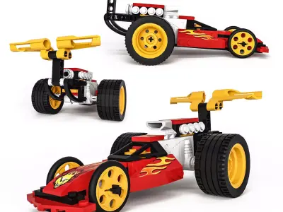Lego Racers Action Wheelie 3D model