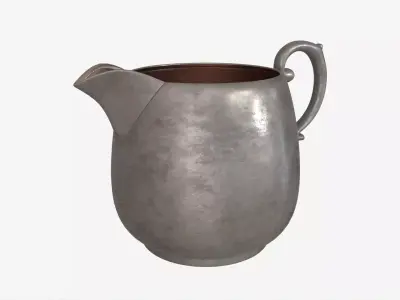 Old Metal Creamer 3D model