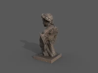 Napoleon Bonaparte bust  Low-poly 3D model