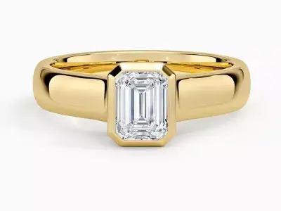 Bezel Engagement Ring  03 3D print model