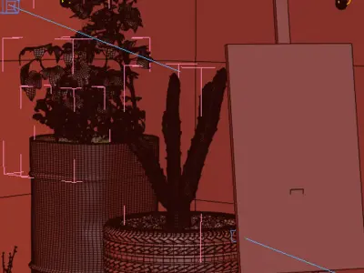 Decoration set for coffee shop  3D model