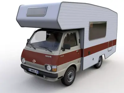 Bischofberger Toyota Hiace Campingbus 1980 3D model