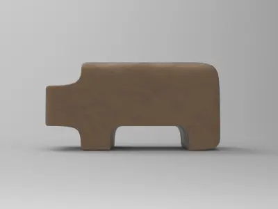 Hippopotamus Decorative Object Low-poly 3D model