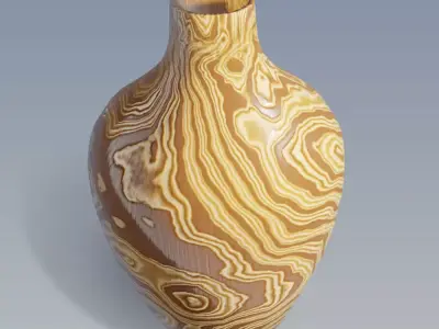 Wood Vase Seamless 4k Texture - PBR Texture