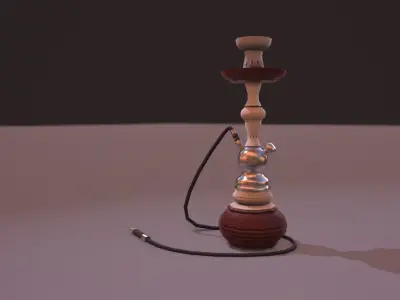 Shisha Pipe Low-poly 3D model