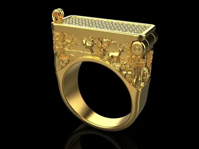 Secret Compartment ring  128  3D print model