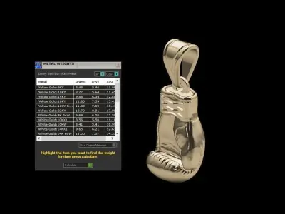 Boxing Glove Pandant 3D print model