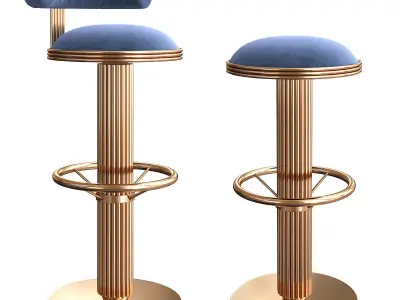 Mezzo Collection Mulligan bar chair 3d model Low-poly 3D model