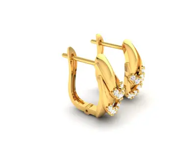 Women Diamond Earrings 3D print model