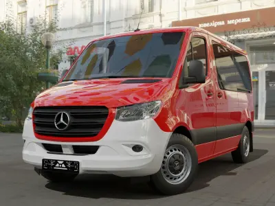 Mercedes Benz Sprinter  319 Low Roof Short Version  3D model