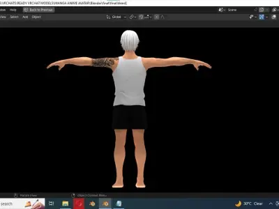 MANGA ANIME VRCHAT AVATAR Low-poly 3D model