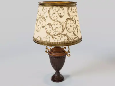 Vintage Table Lamp - Classic Baroque Style 3D model