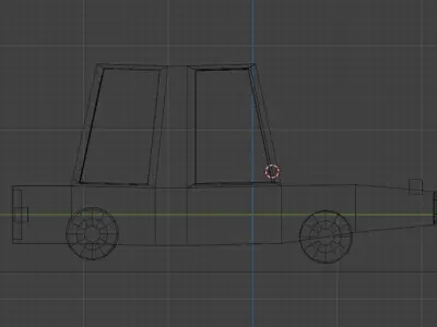 Wobble Wagon Blue Free low-poly 3D model