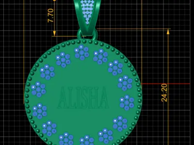 personalized name pendant 3D print model