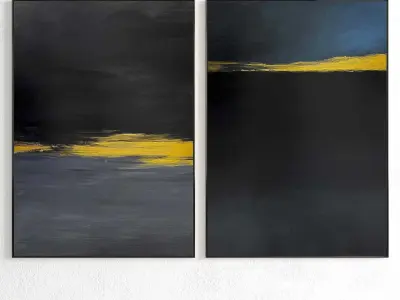 Plaster Two Photo Frame 299 Low-poly 3D model