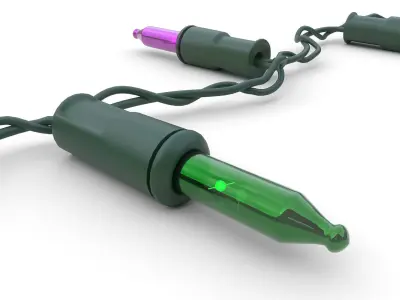 Christmas Lights 02 Low-poly 3D model