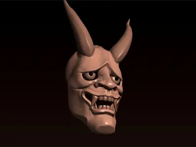 japanese hannya noh yamato one piece mask 3D print model
