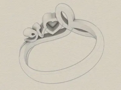 anillo love 3D print model