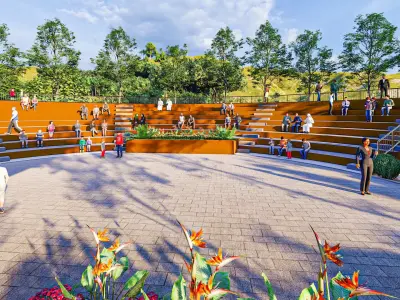 desain aphiteater 3D model