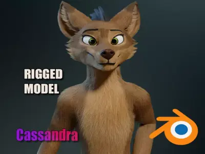 Cassandra Anthro Wolf 3D model