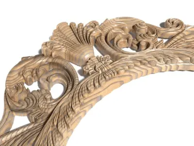 Frame-031 gold ornate mirror 3D model