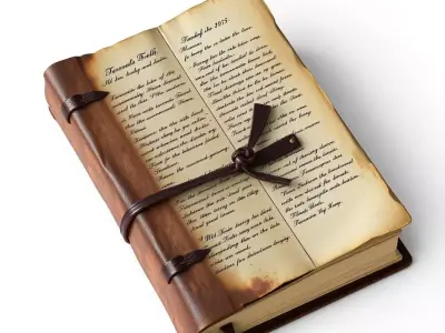 Vintage Leather Bound Journal Low-poly 3D model