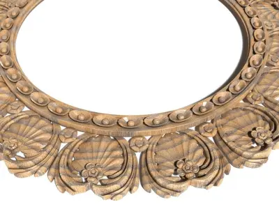 Frame-033 gold ornate frame 3D model