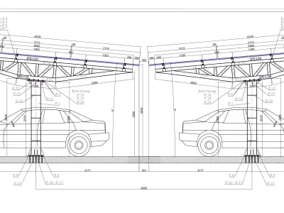 68 kWp Solar Carport Project Type 5 3D model