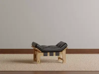 Straddle Ottoman 3D model