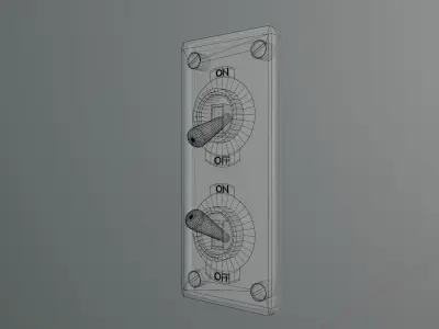 panel light switch Low-poly 3D model