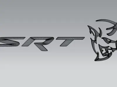 SRT demon logo 3D model