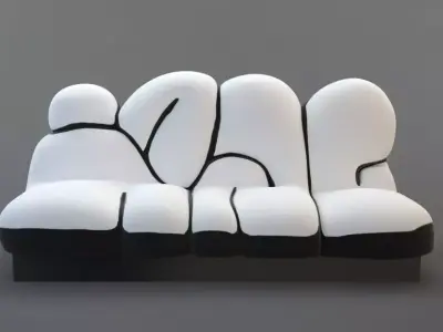 Sofa Graffiti 3D model
