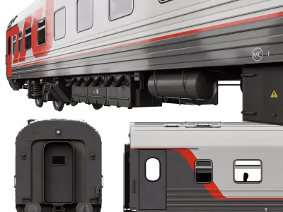 Passenger wagon 61-4458 3D model