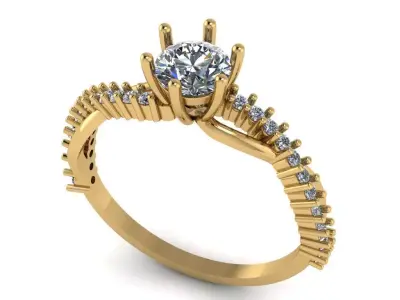 Braided ring featuring 3D print model