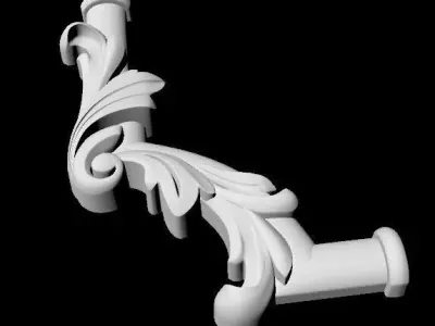 Central decor ornament for furniture 3D model 238