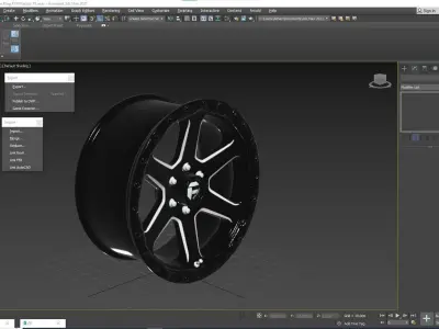 Fuel Ripper Wheel Gloss Black And Milled F150 Raptor 3D model