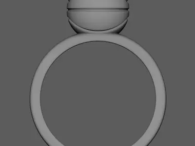 Basketball Ring 3D Printable Finger Ring STL 8 Sizes 16 23 mm 3D print model