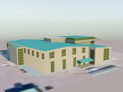 showroom store car Low-poly 3D model