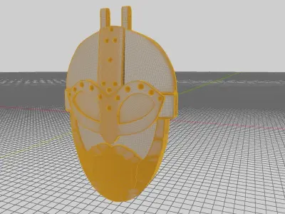 Viking Head Pendant Printable Model 3D print model
