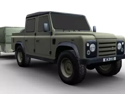 Mlitary Car Low-poly 3D model