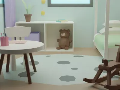 Child Room 4 Low-poly 3D model