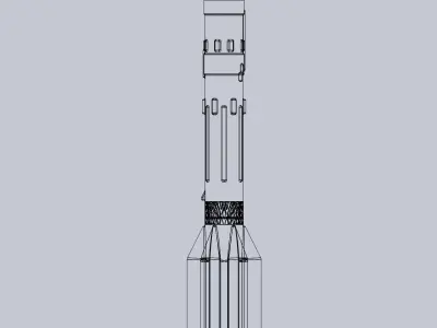 Russian Proton Rocket Printable Model 3D print model