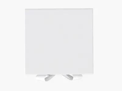 Hallmark Ribbon and Paper Fill Small Gift Lid White Box with Bow 3D model