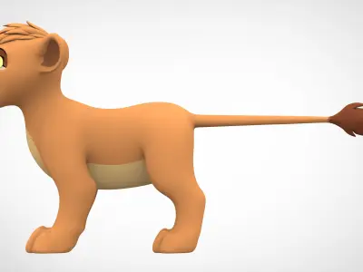 Tama Cub Low-poly 3D model