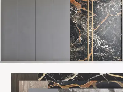 Decorative wall panel set 71 3D model